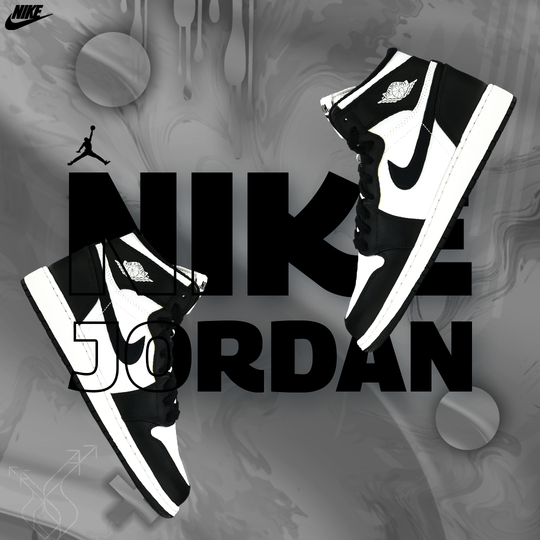 poster of jordans in panda colorway